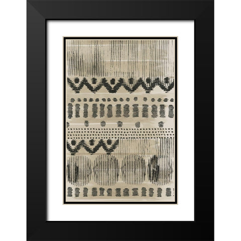 Wool and Silk II Black Modern Wood Framed Art Print with Double Matting by Reeves, Tom
