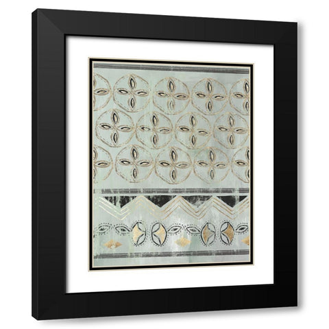 In the Rhythm I Black Modern Wood Framed Art Print with Double Matting by Reeves, Tom