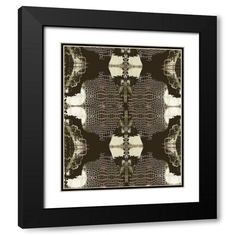 Dragon Presence Black Modern Wood Framed Art Print with Double Matting by Reeves, Tom