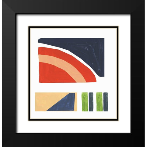 Geometric Games I Black Modern Wood Framed Art Print with Double Matting by Reeves, Tom