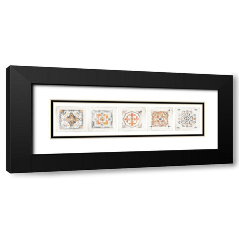 Morrocan Coral VI Black Modern Wood Framed Art Print with Double Matting by Reeves, Tom