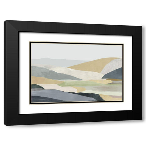 Warm Hills I Black Modern Wood Framed Art Print with Double Matting by Reeves, Tom