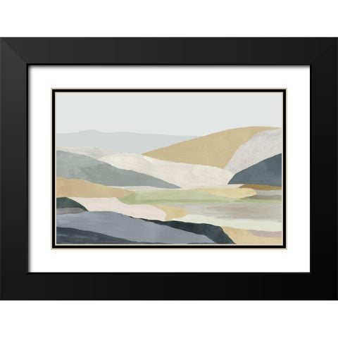 Warm Hills I Black Modern Wood Framed Art Print with Double Matting by Reeves, Tom