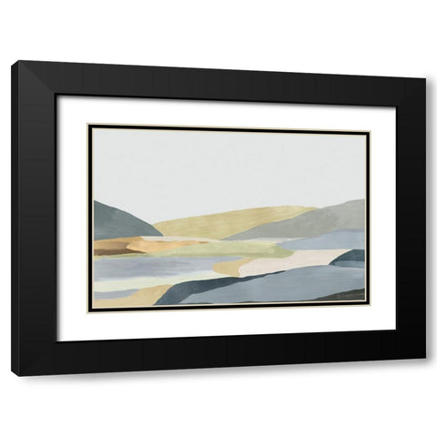 Warm Hills II Black Modern Wood Framed Art Print with Double Matting by Reeves, Tom