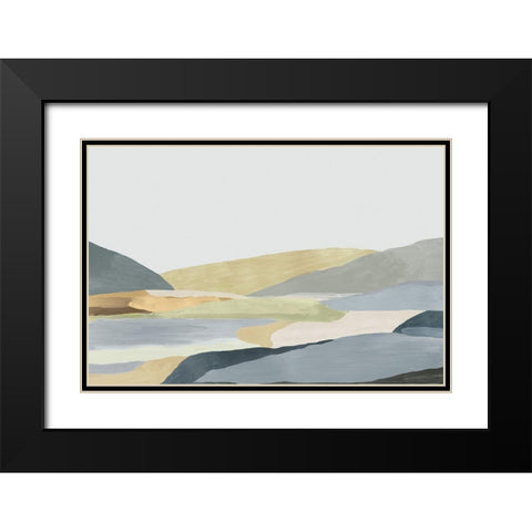 Warm Hills II Black Modern Wood Framed Art Print with Double Matting by Reeves, Tom