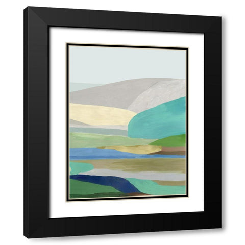 Free Land I Black Modern Wood Framed Art Print with Double Matting by Reeves, Tom