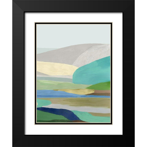 Free Land I Black Modern Wood Framed Art Print with Double Matting by Reeves, Tom
