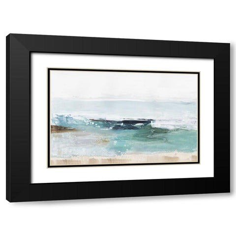 Emerald Waters Black Modern Wood Framed Art Print with Double Matting by Reeves, Tom