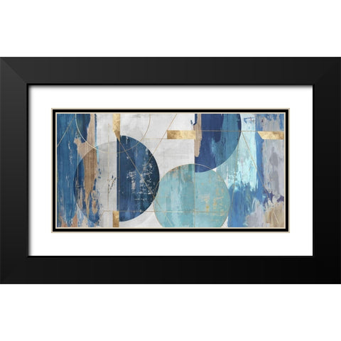 Floating Forms Black Modern Wood Framed Art Print with Double Matting by Reeves, Tom