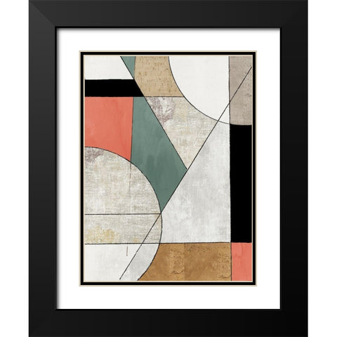 Folding Together II Black Modern Wood Framed Art Print with Double Matting by Reeves, Tom