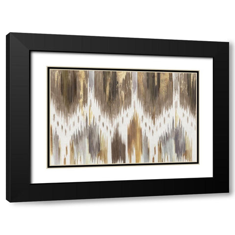 Ancient Quilting Black Modern Wood Framed Art Print with Double Matting by Reeves, Tom