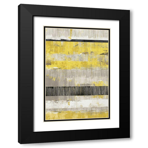 Celadon Dreams I Yellow Version Black Modern Wood Framed Art Print with Double Matting by Reeves, Tom