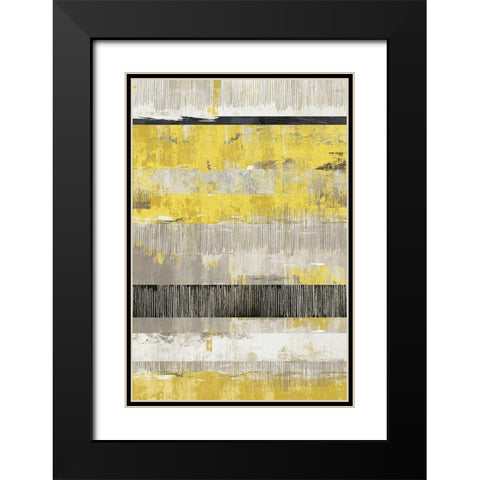 Celadon Dreams I Yellow Version Black Modern Wood Framed Art Print with Double Matting by Reeves, Tom