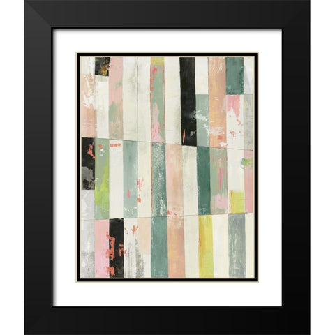 Playful Stripes I  Black Modern Wood Framed Art Print with Double Matting by Reeves, Tom