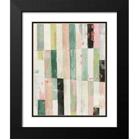 Playful Stripes II Black Modern Wood Framed Art Print with Double Matting by Reeves, Tom