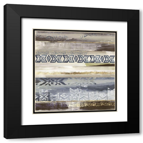 Old Textile II Black Modern Wood Framed Art Print with Double Matting by Reeves, Tom