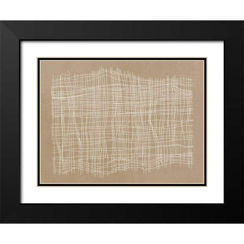 Basket Weave  Black Modern Wood Framed Art Print with Double Matting by Reeves, Tom
