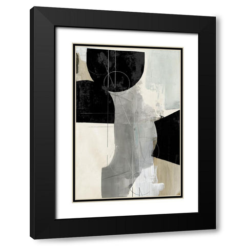 Jet Black II Black Modern Wood Framed Art Print with Double Matting by Reeves, Tom
