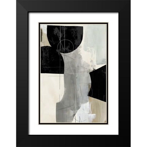 Jet Black II Black Modern Wood Framed Art Print with Double Matting by Reeves, Tom