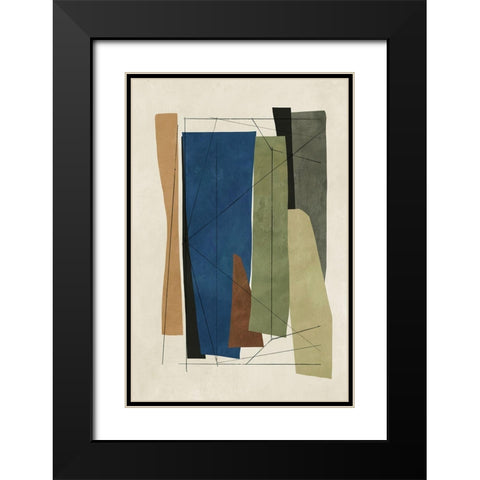 Sync I  Black Modern Wood Framed Art Print with Double Matting by Reeves, Tom