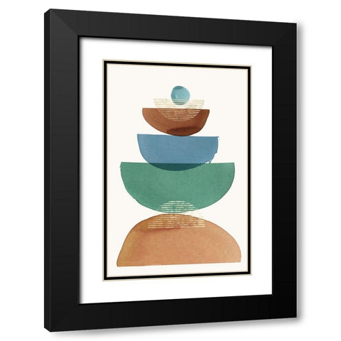 Playful Luna I  Black Modern Wood Framed Art Print with Double Matting by Reeves, Tom