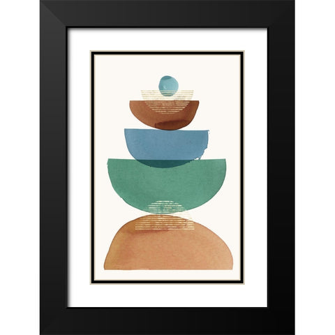 Playful Luna I  Black Modern Wood Framed Art Print with Double Matting by Reeves, Tom