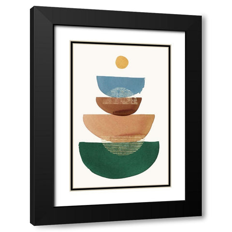 Playful Luna II  Black Modern Wood Framed Art Print with Double Matting by Reeves, Tom