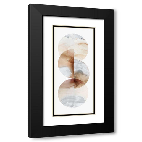 Neutral Marbles I  Black Modern Wood Framed Art Print with Double Matting by Reeves, Tom