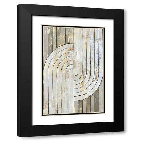 Art Deco Geo II  Black Modern Wood Framed Art Print with Double Matting by Reeves, Tom