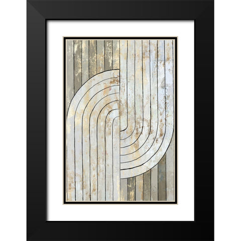 Art Deco Geo II  Black Modern Wood Framed Art Print with Double Matting by Reeves, Tom