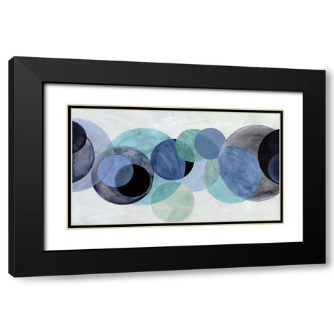 Dreamy Blues Black Modern Wood Framed Art Print with Double Matting by Reeves, Tom