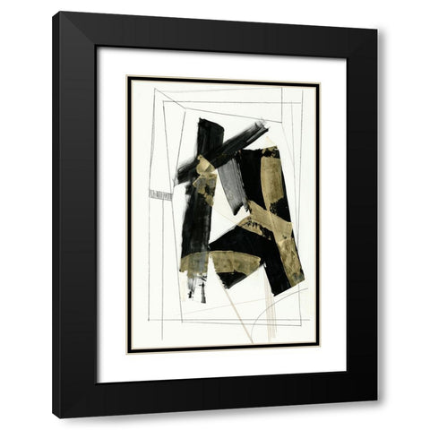 Black Gold II Black Modern Wood Framed Art Print with Double Matting by Reeves, Tom