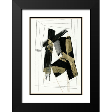 Black Gold II Black Modern Wood Framed Art Print with Double Matting by Reeves, Tom