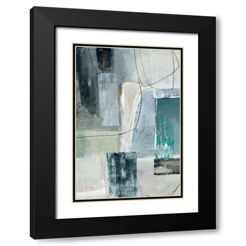 Metamorphosis Blue I Black Modern Wood Framed Art Print with Double Matting by Reeves, Tom