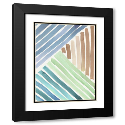 Spectral Symphony II Black Modern Wood Framed Art Print with Double Matting by Reeves, Tom