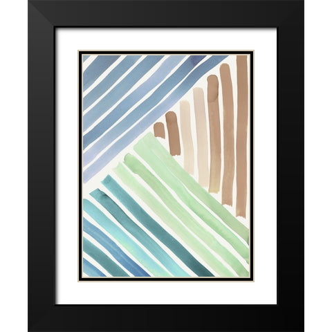 Spectral Symphony II Black Modern Wood Framed Art Print with Double Matting by Reeves, Tom