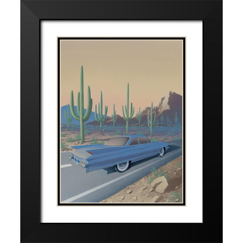 Saguaro National Park Black Modern Wood Framed Art Print with Double Matting by Courtney, Richard