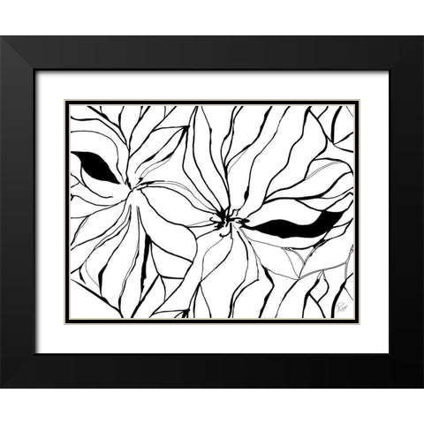 Sernea  Black Modern Wood Framed Art Print with Double Matting by Gandhi, Ritikia
