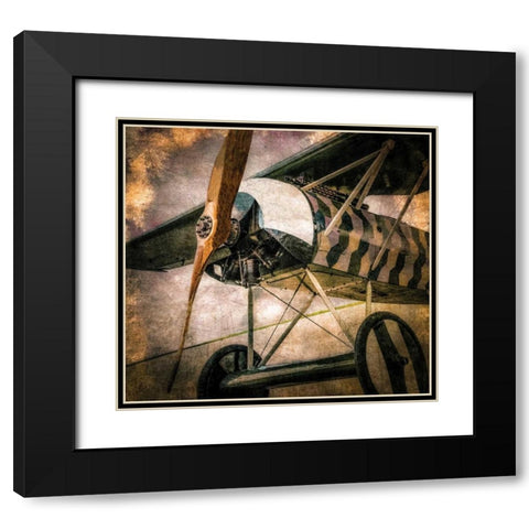 Fokker DVIII Black Modern Wood Framed Art Print with Double Matting by James, Richard