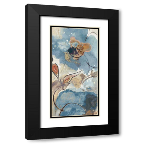 Softly Blushing I Black Modern Wood Framed Art Print with Double Matting by Palmer, Ruther