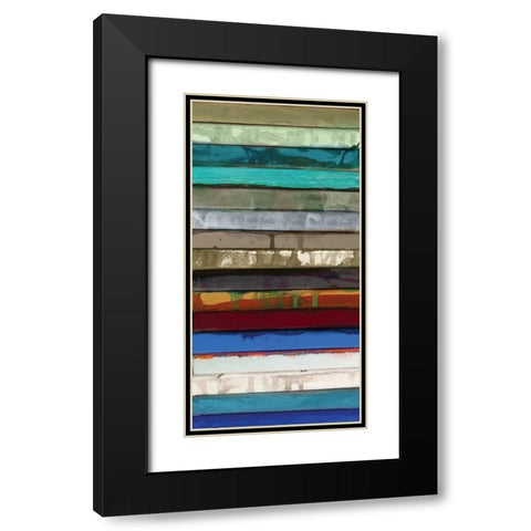 Stack II Black Modern Wood Framed Art Print with Double Matting by Palmer, Ruth