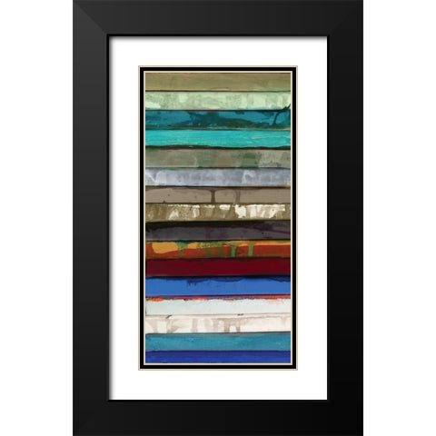 Stack II Black Modern Wood Framed Art Print with Double Matting by Palmer, Ruth
