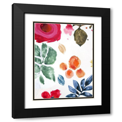 Voice of Flowers I Black Modern Wood Framed Art Print with Double Matting by Palmer, Ruth