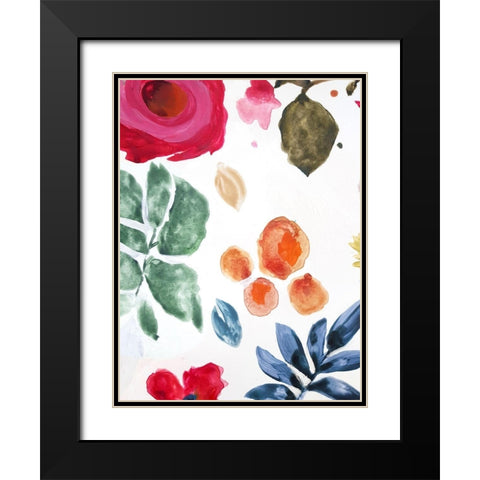 Voice of Flowers I Black Modern Wood Framed Art Print with Double Matting by Palmer, Ruth