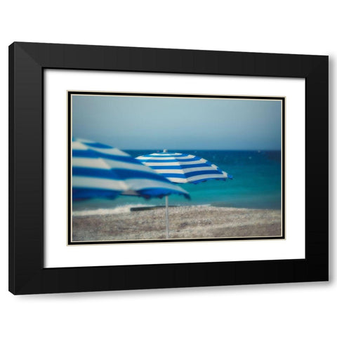 Summer Swim I Black Modern Wood Framed Art Print with Double Matting by Schenck, Robert