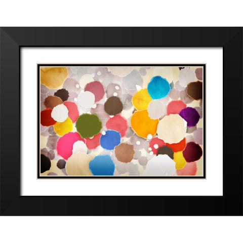Confetti Black Modern Wood Framed Art Print with Double Matting by Selkirk, Edward