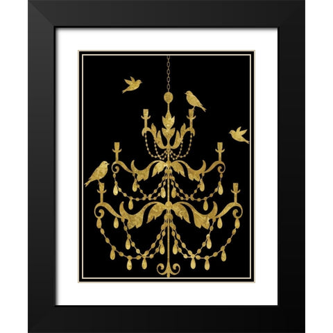 Deckled Gold I Black Modern Wood Framed Art Print with Double Matting by Selkirk, Edward