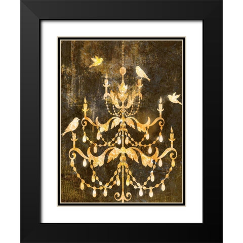 Deco Gold Distress I Black Modern Wood Framed Art Print with Double Matting by Selkirk, Edward