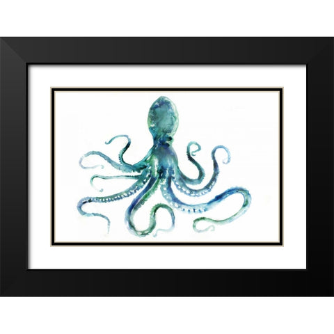 Octopus Black Modern Wood Framed Art Print with Double Matting by Selkirk, Edward
