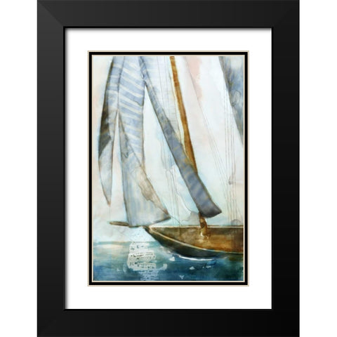 Sailboat Blues I Black Modern Wood Framed Art Print with Double Matting by Selkirk, Edward